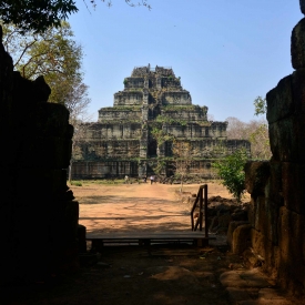 Ancient Chok Gargyar, now known as Koh Ker, served as capital of Angkor for a brief period in the 10th century and was site of a temple complex dedicated to Lord Shiva in the form of Tribhubaneshwara.