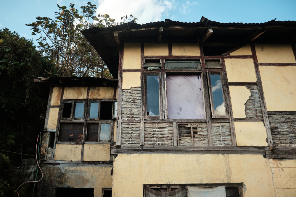 An old ikra structure used as metal workshop for Rumtek monastery. (Picture Credits: Abhishek Anil)