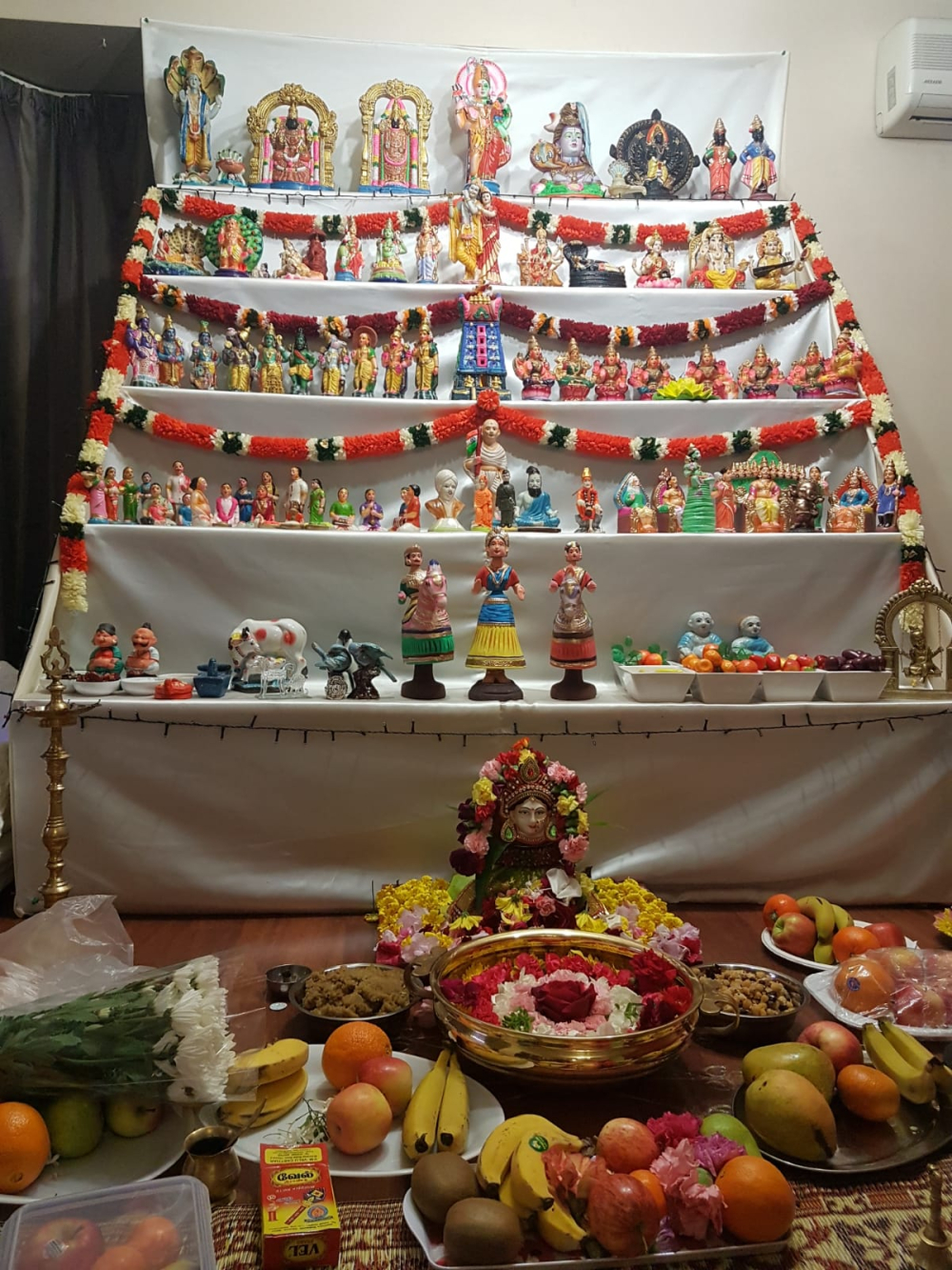 Display of Kolu dolls. (Picture Credits: Ksiva21/Wikimedia Commons)
