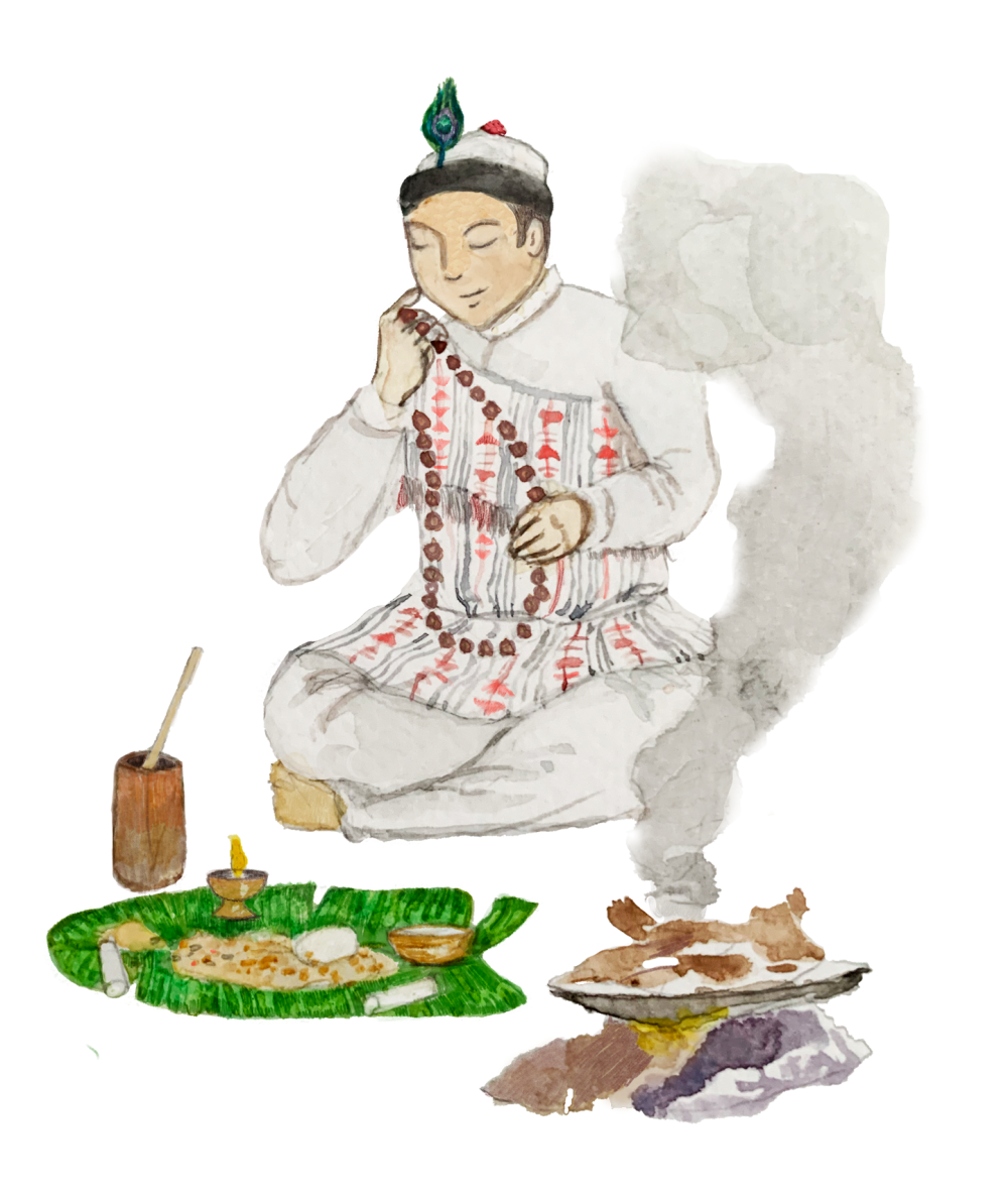 Bongthing. Illustration by Jisha Unnikrishnan.
