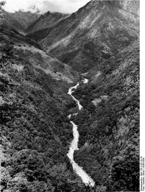 Mangan, the wild Teesta valley. (Picture Courtesy: Ernst Schäfer/Wikimedia Commons)