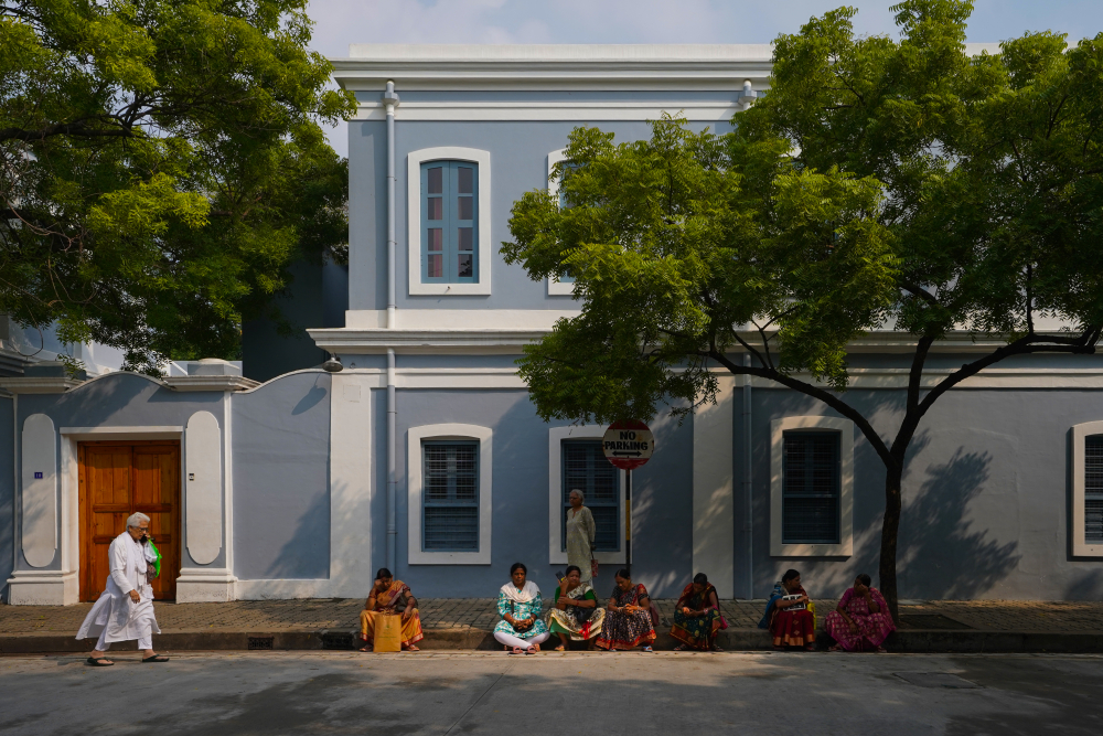 An Ashram owned property in the French town. (Picture Credits: Jubin Bannet)