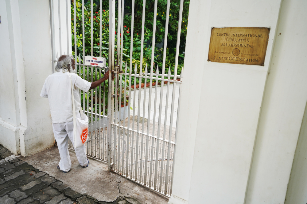 An Ashram owned property in the French town. (Picture Credits: Jubin Bannet)