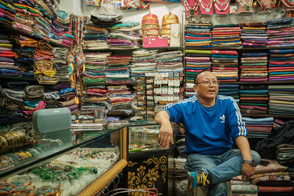 A shop selling traditional clothes and jewellery in Lall Bazar. (Picture Credits: Abhishek Anil)