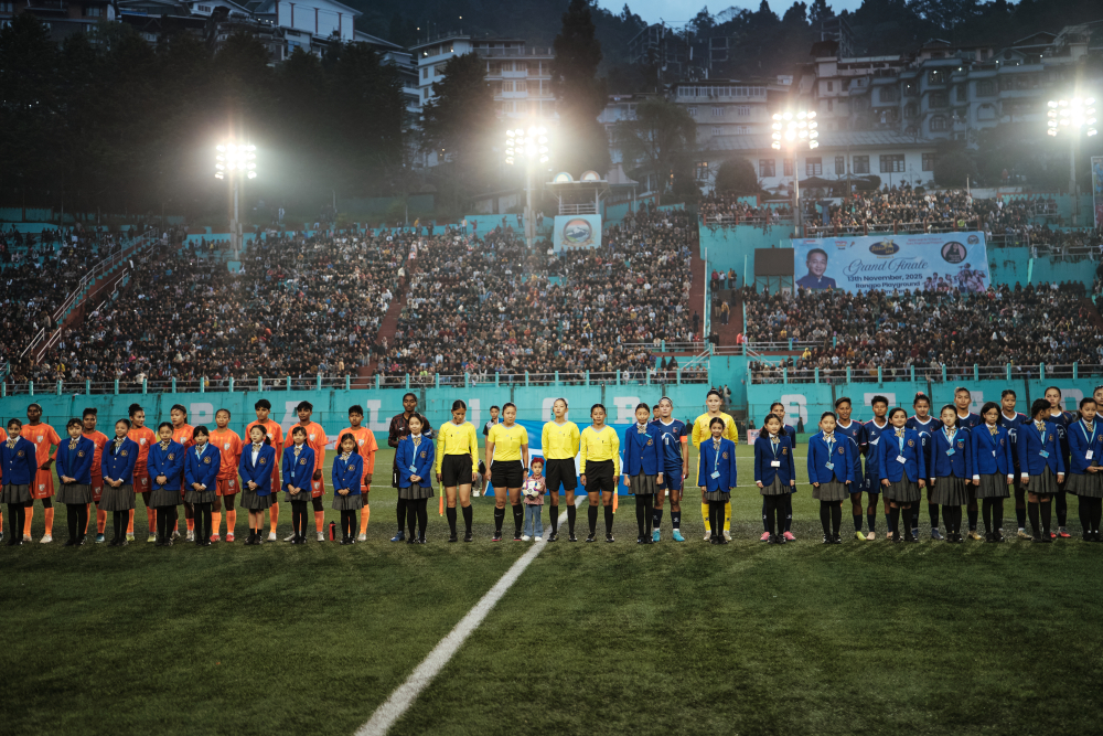 A football match at Paljor Stadium, Gangtok. (Picture Credits: Abhishek Anil)