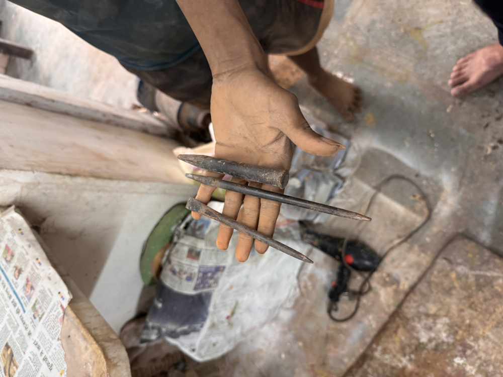 Some of the tools used in stonework. (Picture Credits: Meenakshi Vashisth)