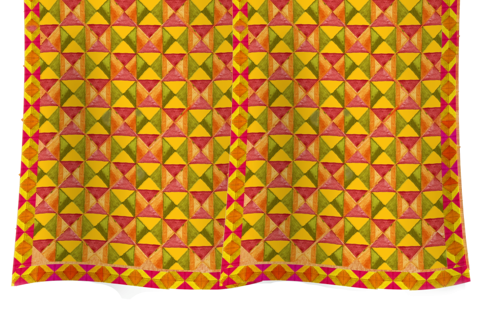 Patterns of a phulkari piece. (Illustration Credits: Jisha Unnikrishnan)