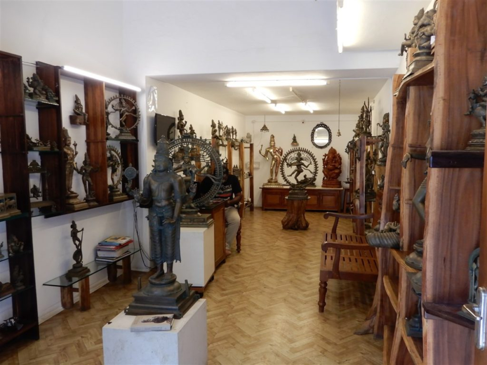 The Metal Craft showroom with a variety of bronze sculptures. (Picture Credits: Vasanth K)