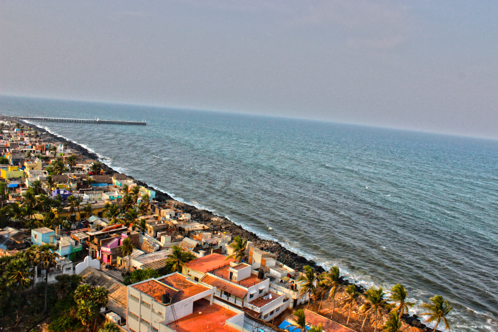 Aerial view of the city's coast. (Picture Courtesy: Karthik Easvur/Wikimedia Commons)