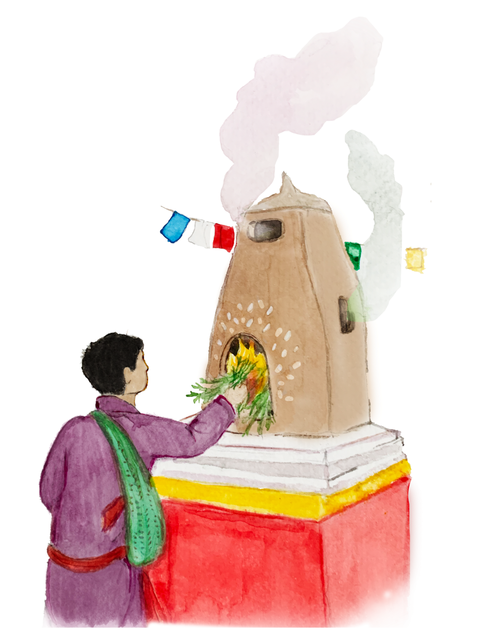 Sang offering. (Illustration Credits: Jisha Unnikrishnan.)
