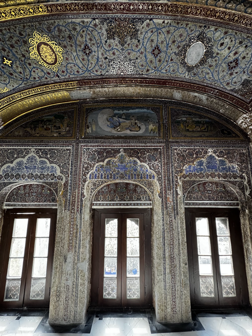 Sheesh Mahal under restoration in Ranvaas. (Picture Credits: Aalekh Dhaliwal)