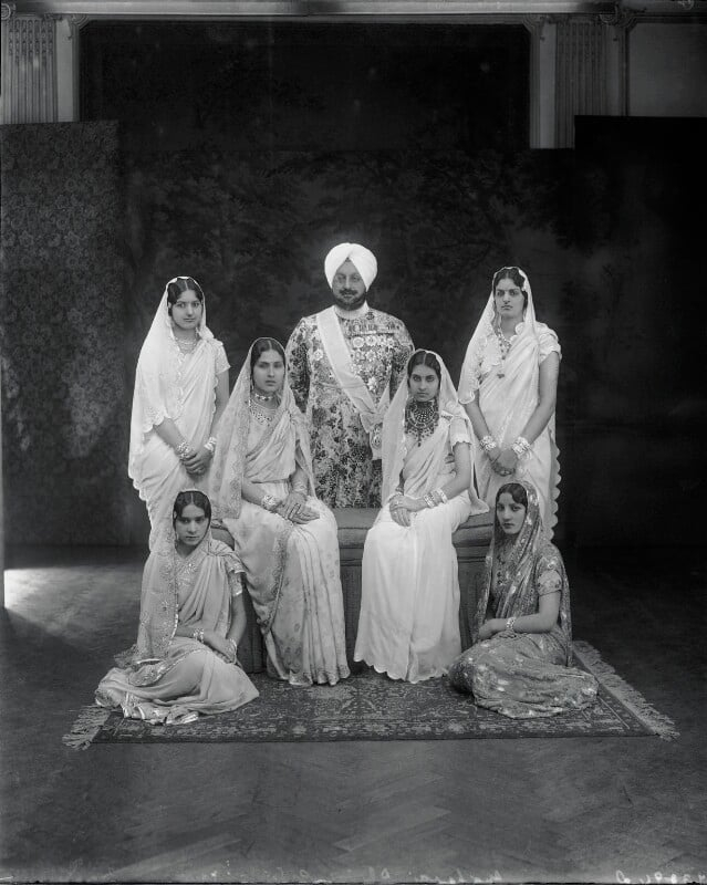 A picture of Maharaja Bhupinder Singh with members of his family by Vandyk, 1931. (Picture Courtesy: National Portrait Gallery London)