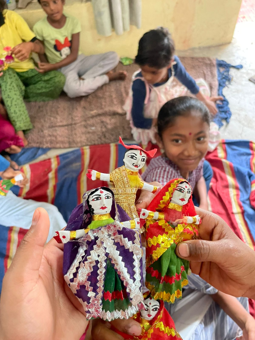 Batto Bai dolls made by kids during a Sahapedia anubhuti (heritage experiences curated for children or persons with disabilities or underserved backgrounds). (Picture Credits: Shikha Dhakad)