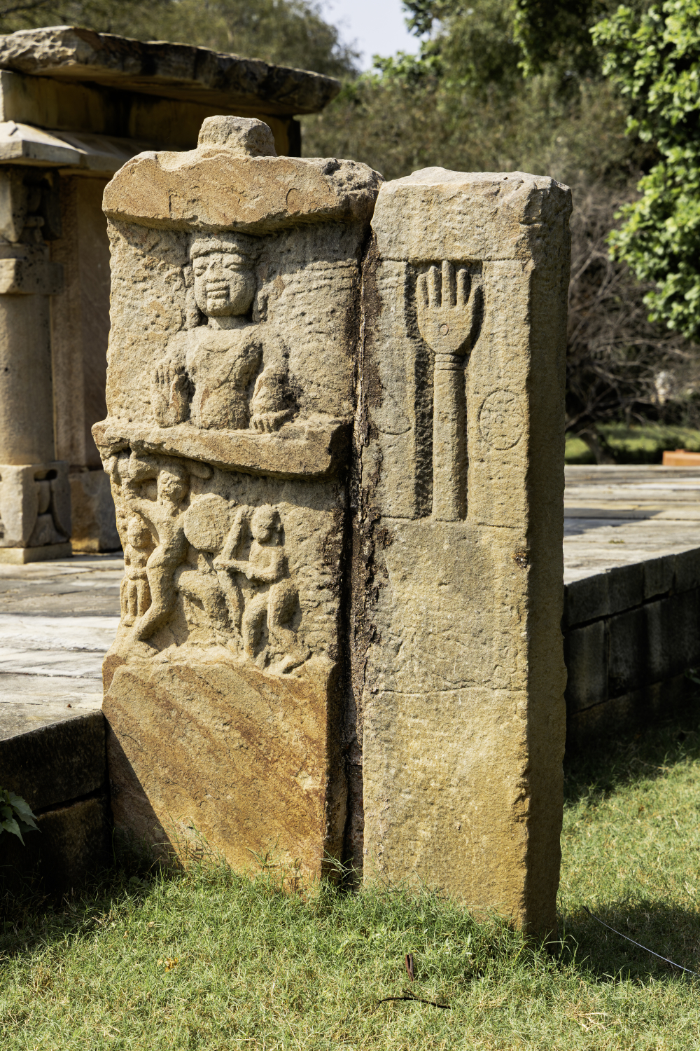 An unfinished Hero Stone in Bateshwar. (Picture Credits: Sarthak Sharma)