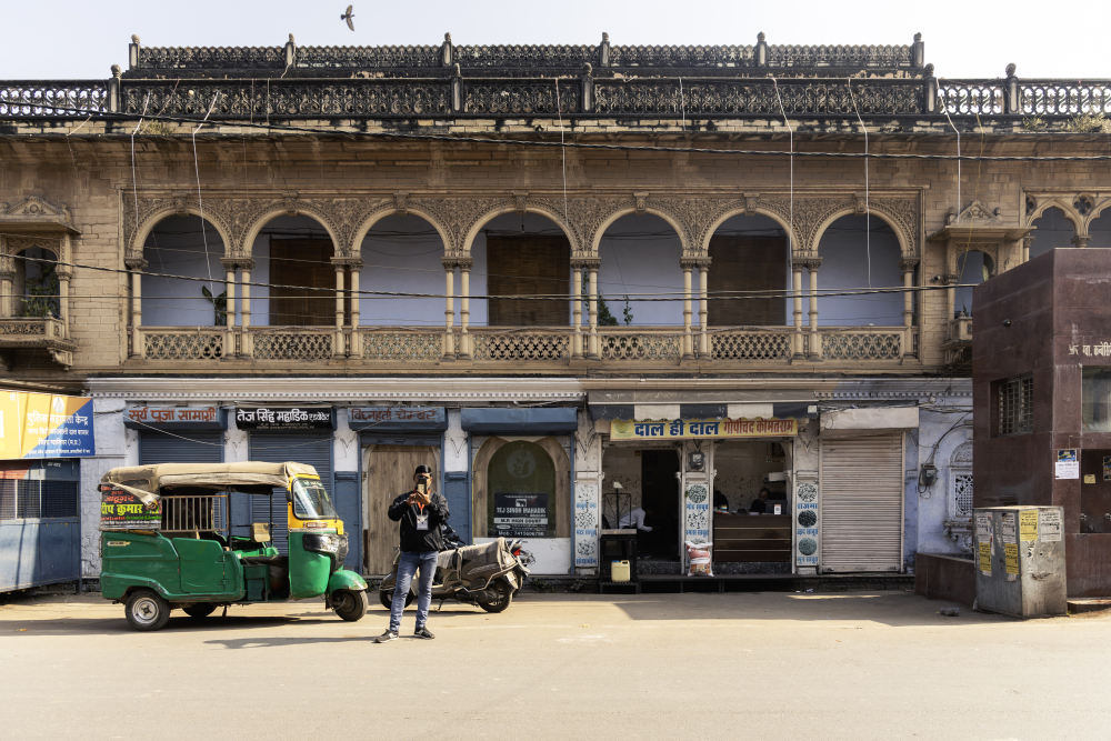 A house in Dal Bazar with Greek elements. (Picture Credits: Pranjal Jain)