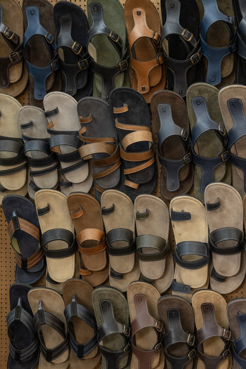 Leather sandals in a variety of colours and finishes made in the French town. (Picture Credits: Joseph Rahul)