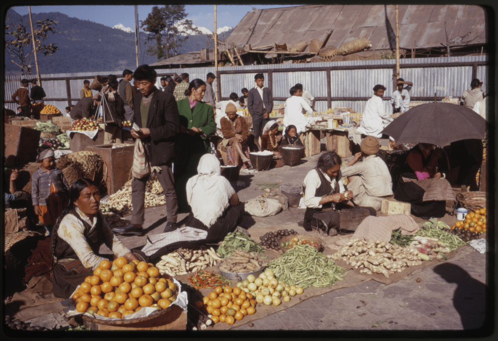 A market in Gangtok. (Picture Courtesy: Alice Kandell/Library of Congress)