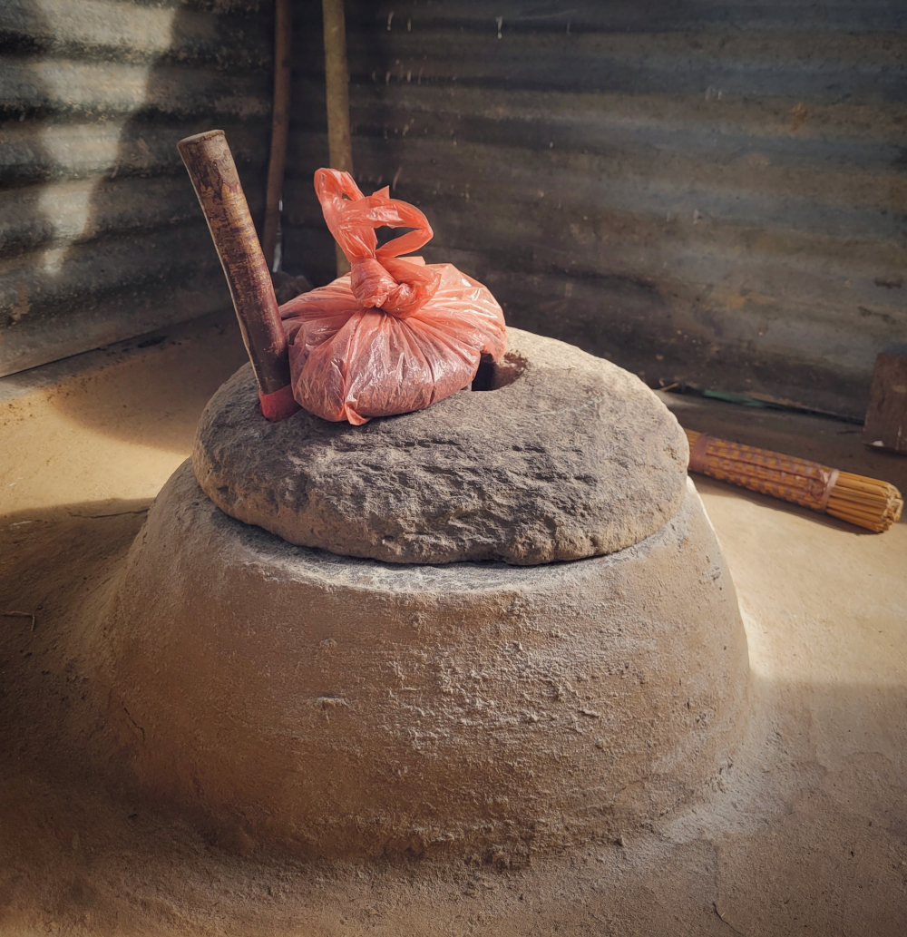 A jhato, traditional stone grinder. (Picture Courtesy: Ayushi Nirola)