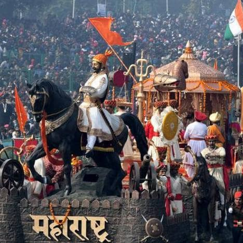 The Maharashtra jhanki at the Republic Day Parade in Delhi in 2018. Maharashtra won the best tableau prize in 2018. (Courtesy: The Hindu)