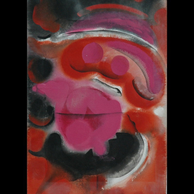 'Womb' (1999); Acrylic on unprimed canvas, 4ft x 3ft