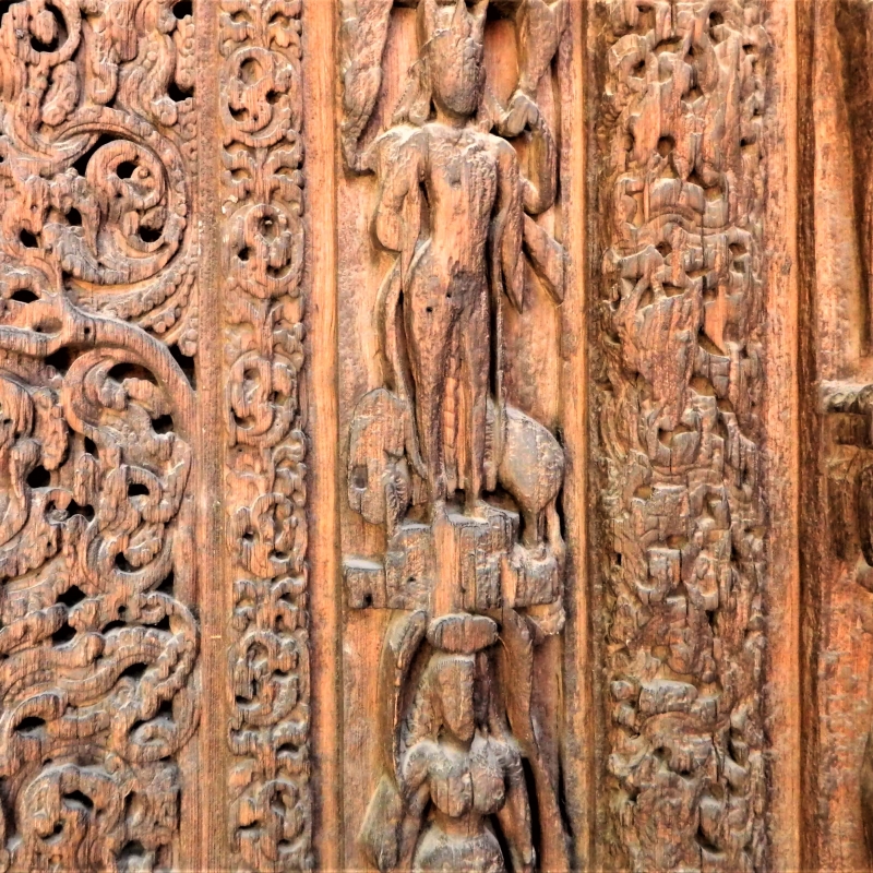'Detail of the left frame of the door; Lakshana Devi Temple, Bharmour'