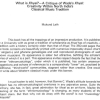 What is Khyal?-A Critique of Wade's Khyal: Creativity Within North India's Classical Music Tradition