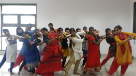 Dr Alekhya Punjala with her students at a workshop