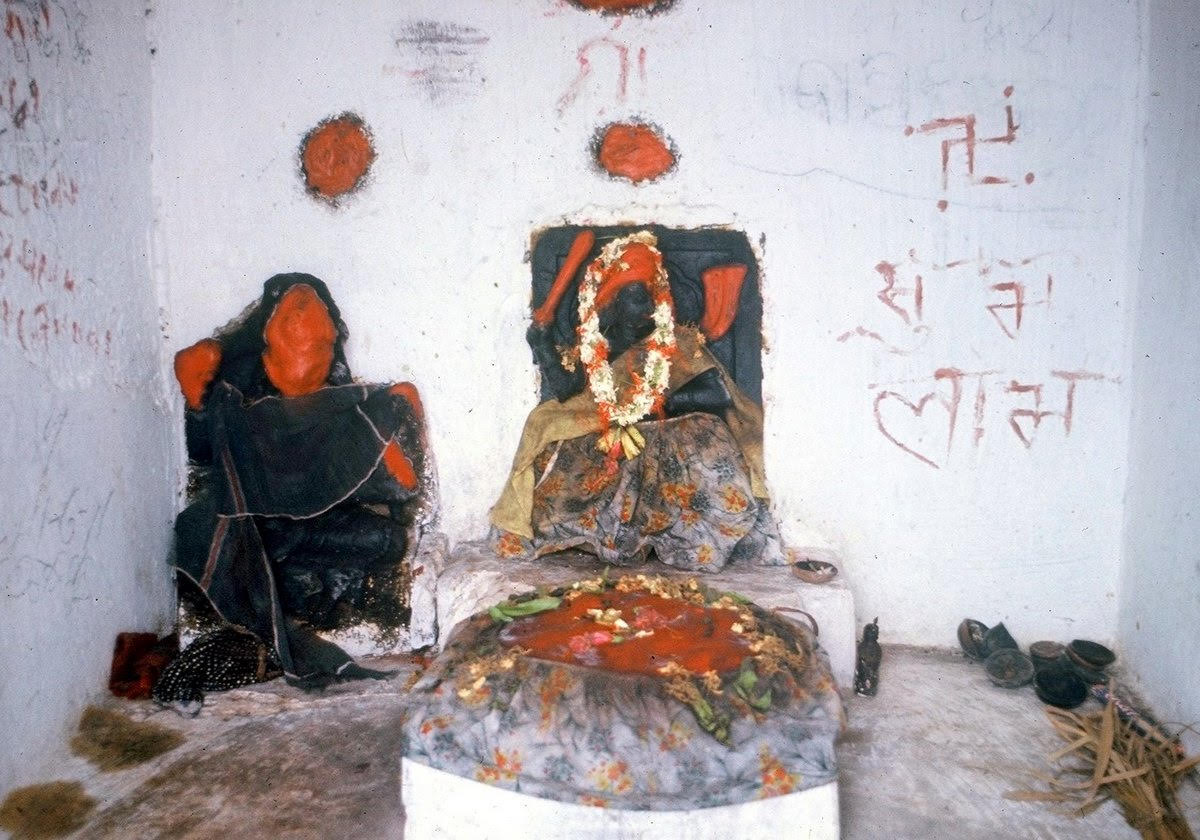 Ranpur, the flat round stone image of Maninagesvari and two Chamunda images.