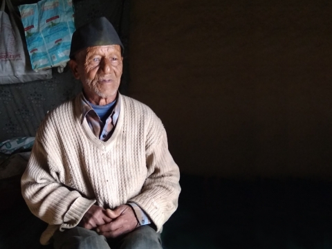 Sajjan Singh Rawat, a jagar singer, has been performing ritualistic folk songs for over five decades in Uttarakhand (Courtesy: Jeet Singh)