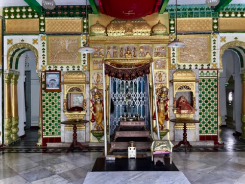 Renovated interiors of Shri Shambhavnath Bhagwan Temple, Jiaganj (Courtesy: Mrinalini Sil)