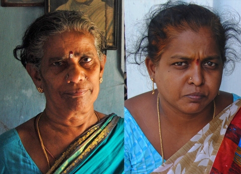 Madugula Ratnulu has been spinning patnulu khadi for more than 25 years. Allam Setti Chinnammadu has experience of five decades in spinning patnulu khadi (Courtesy: Samyuktha Gorrepati)
