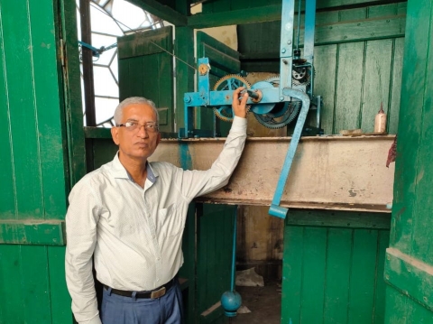 Swapan Dutta is a descendant of the Dutta family, whose members have been taking care of Kolkata’s clock towers for the past four generations, and are famously known as the‘timekeepers’ of the city (Courtesy: Anjali Jain)