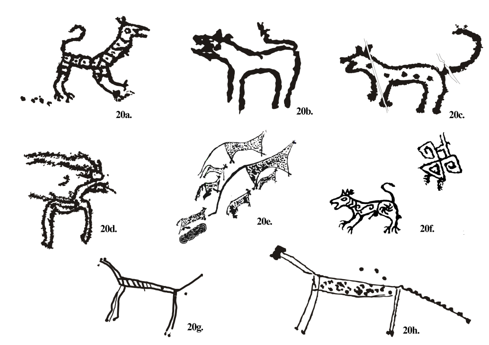 Fig. 20.(a–h) Animals figures of Chilling valley different styles of engravings