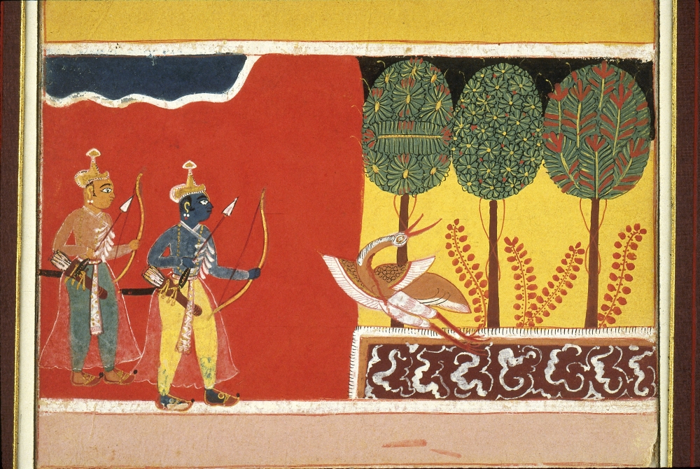 Rama and Lakshmana find the dying Jatayu
