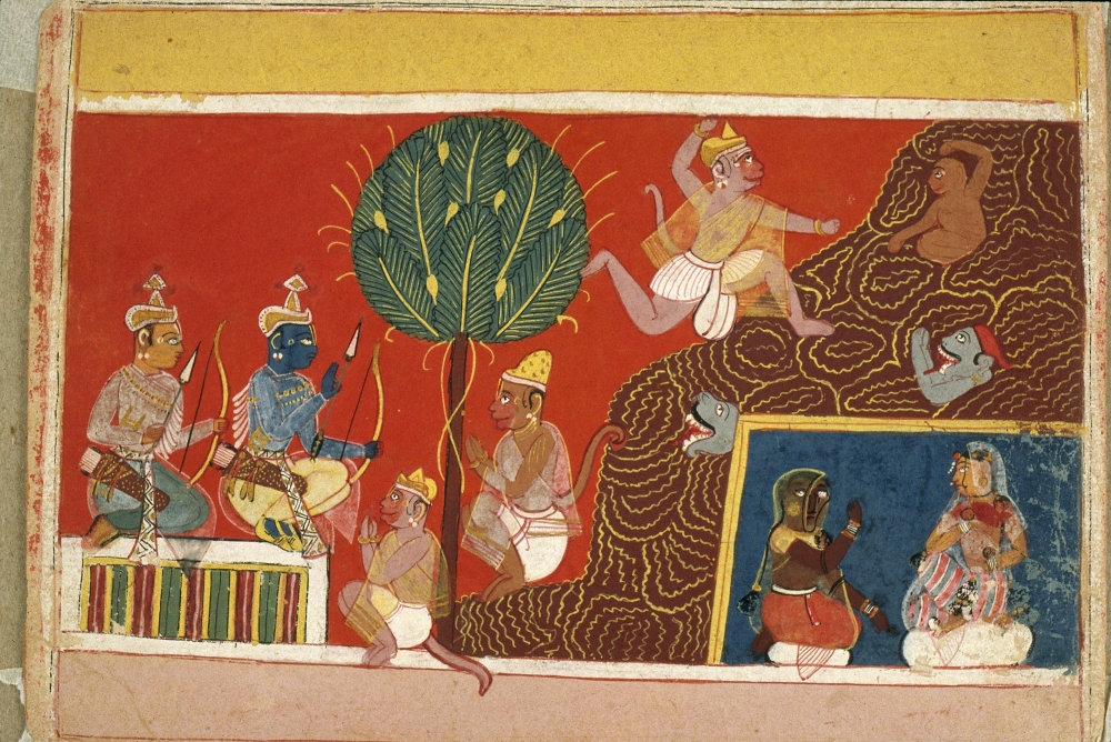 Hanumana returns to Rama from Lanka