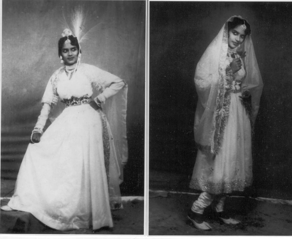 Fig. 6: Mona in Anarkali, a nautanki based on the film Mughal-e-Azam; her costume, gestures, and look took their cue from Madhubala, the heroine of the film. (Courtesy: Mona Devi)