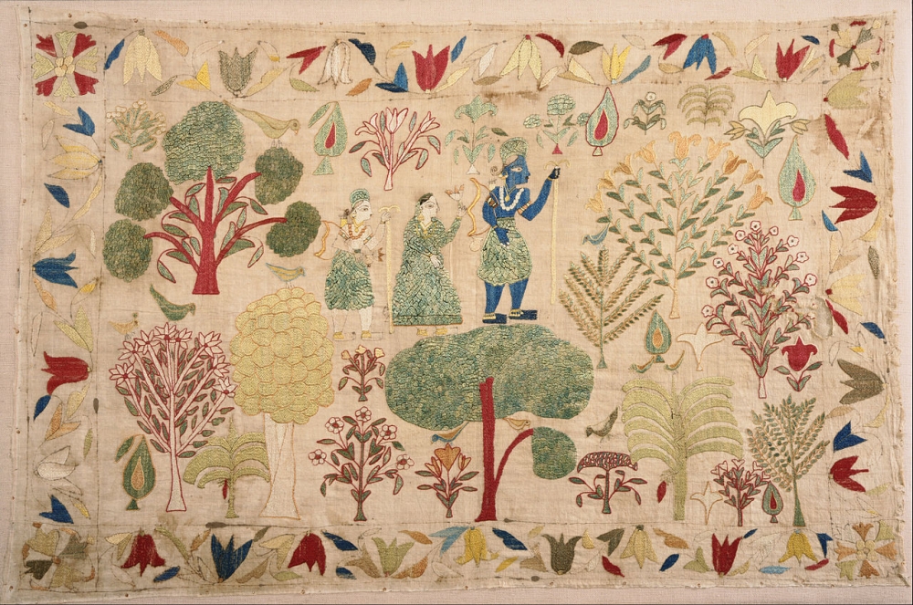 Chamba Rumal, Ceremonial cover, Himachal Pradesh craft, indian textiles, Courtesy: Wikimedia Commons