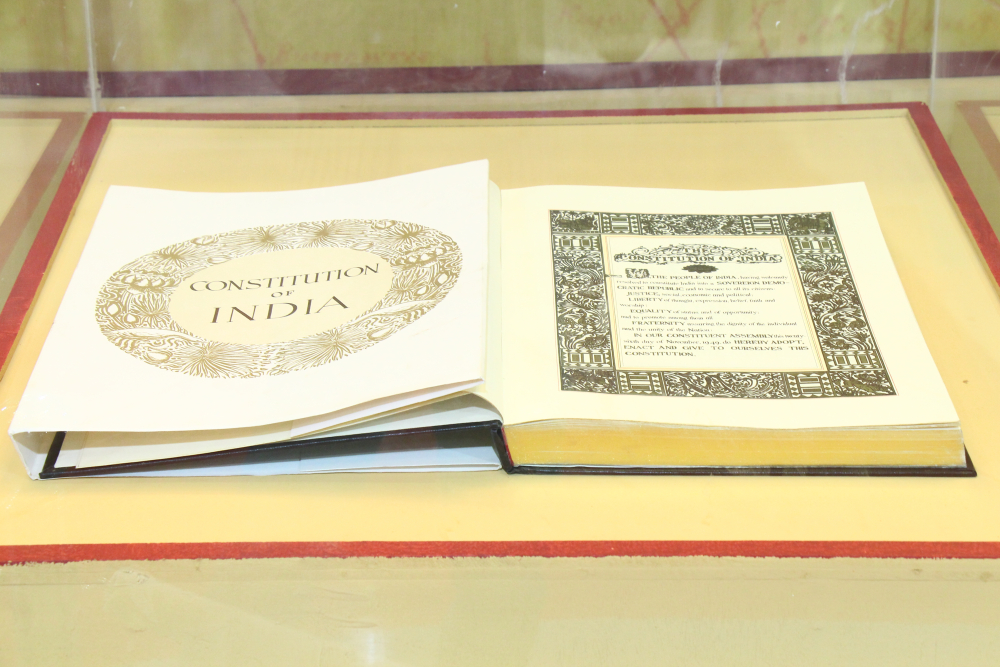 Constitution of India on display in Hyderabad, Courtesy: Wikimeddia Commons