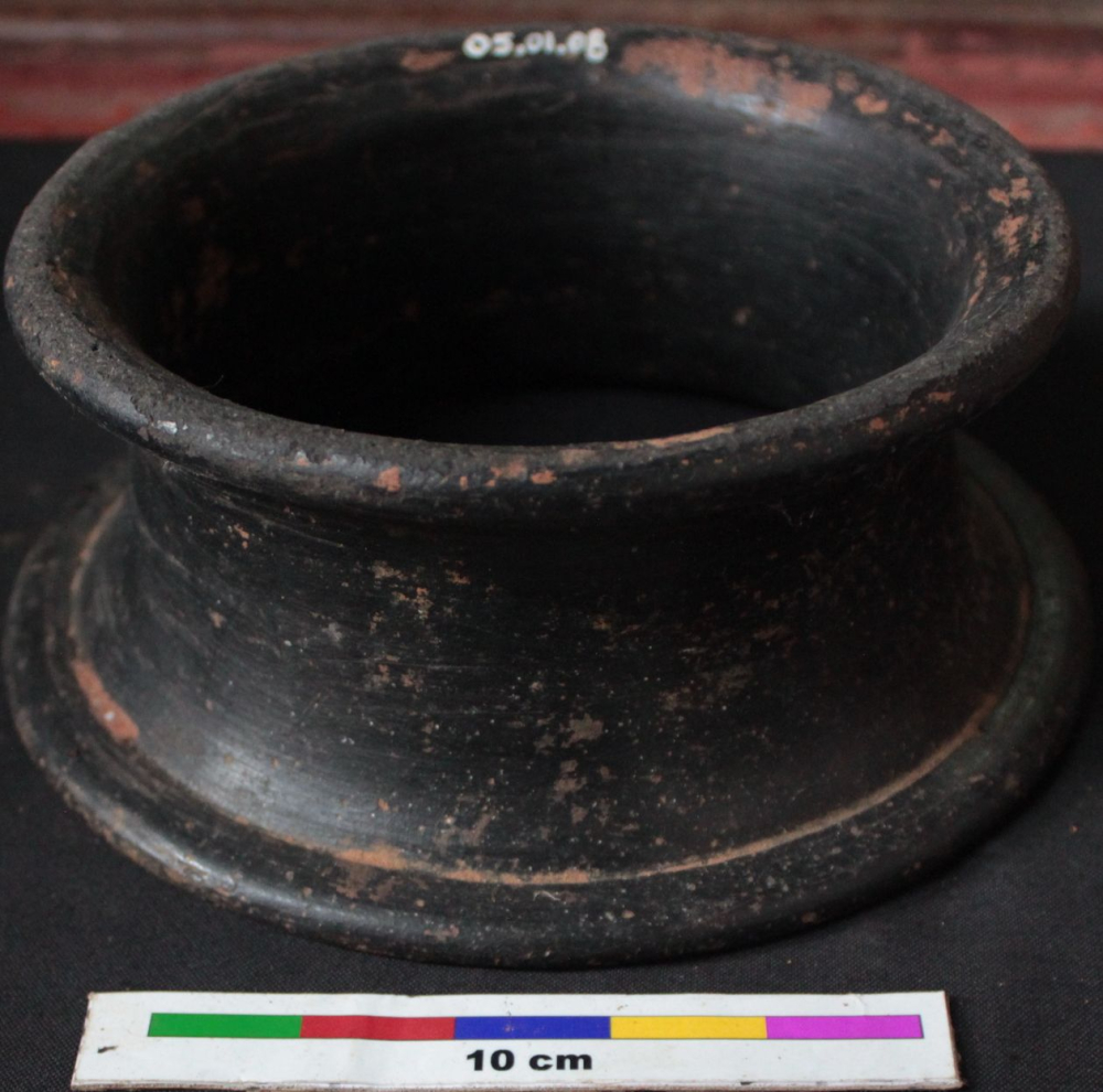 Black Slipped Ware, Ambalamedu, Idukki District kept at the Musuem of the School of Social Sciences, M.G. University Courtesy: Jaseera C.M.  2017.