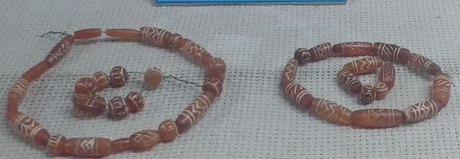 Carnelian beads kept at the Shakthan Tampuran Museum, Thrissur, Courtesy: Jaseera C M 2018