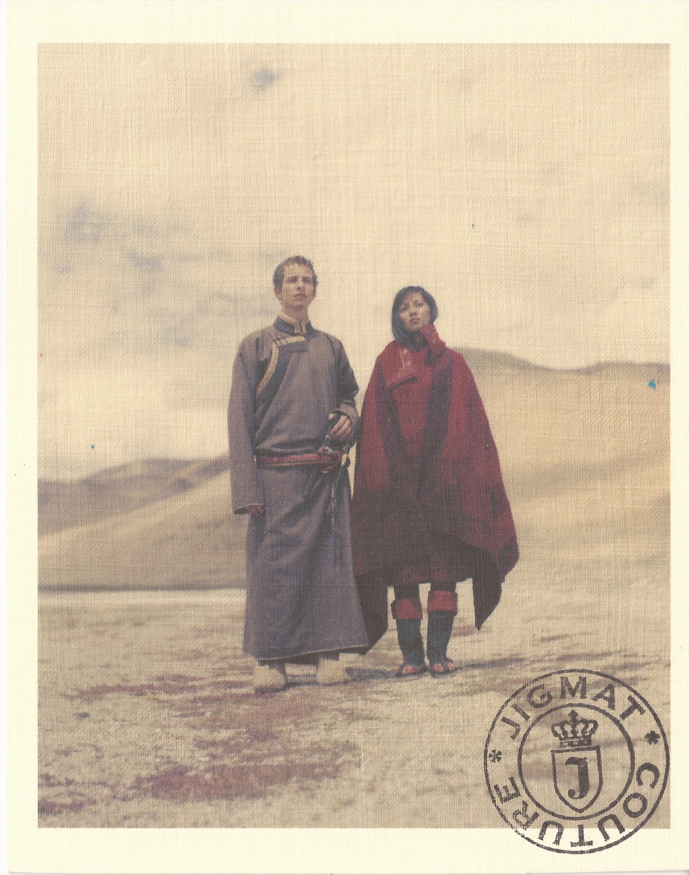 A contemporary creation by the husband and wife team of Jigmat Norbu and Jigmet Wangmo, based on traditional style (Photographer: Sebran D’Argent; Courtesy: Jigmat Couture, 2012-13). 