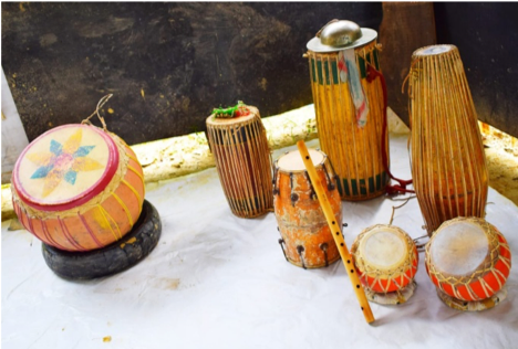 Fig. 7: Folk instruments used in Replica’s performances (Courtesy: Mithu Biswas)