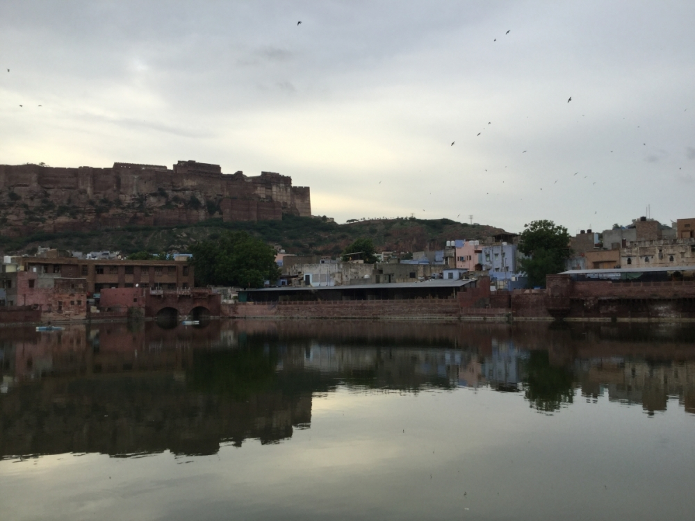 Fig 7: The Gulabsagar seen against the cityscape of Jodhpur