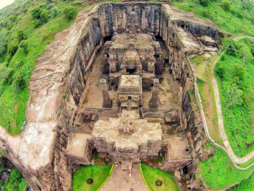 Fig.1.Kailasha Temple complex, aerial view. (Courtesy: Nikita Rathore)