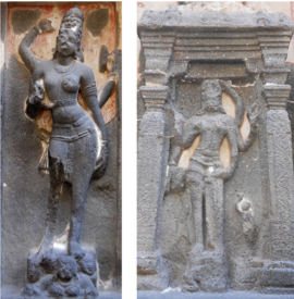 Fig.10.Natesha, garbhagriha, east hall (left); south hall. (Courtesy: Nikita Rathore)