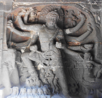 Fig.2.Andhakasurvadhamurti, east wall, nandimandapa. (Courtesy: Nikita Rathore)