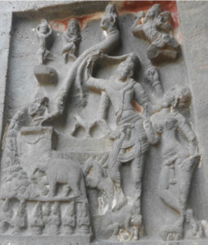 Fig.7.Gangadharamurti, upper storey, south face, guḍhamandapa. (Courtesy: Nikita Rathore)