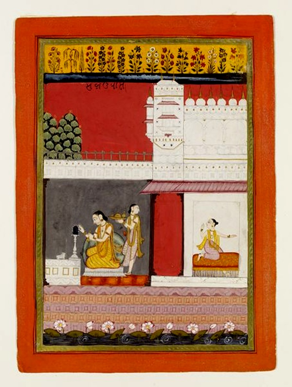 Kamodini Ragini, Kamodini Ragmala painting,  Courtesy: Victoria and Albert Museum, London