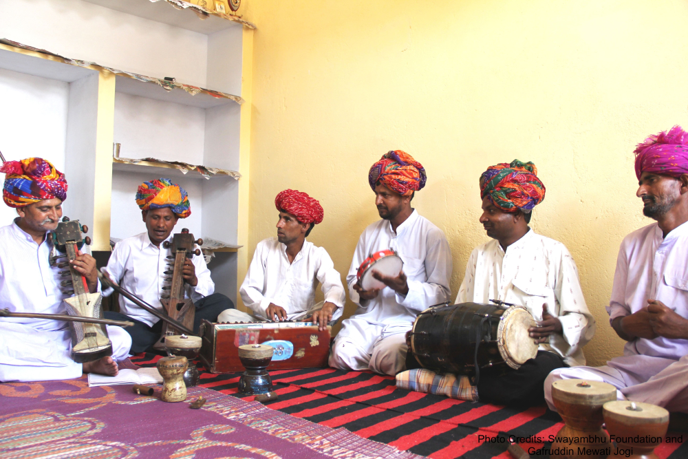 Fig. 5: A performance of Pandun ka kada  at Alwar, organised by the Swayambhu Foundation in May 2016 (Courtesy: Swayambhu Foundation and Gafruddin Mewati Jogi).