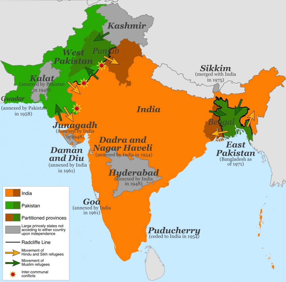 Partition of India and pakistan, radcliffe line, cyril radcliffe